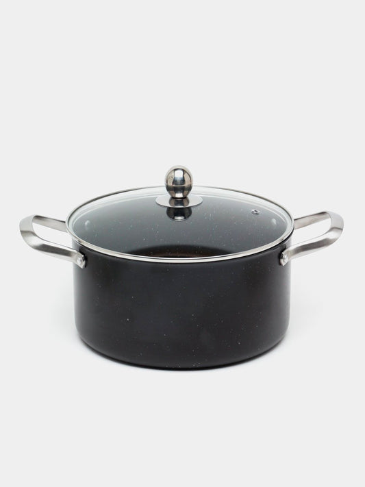 CULICHEF kostryulka, 4 l, yopishmaydigan qoplamali granit quyma, qora